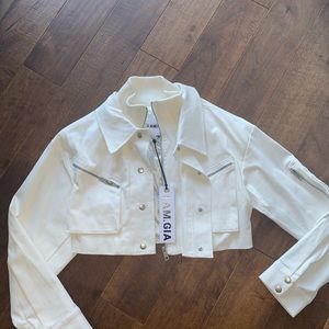 I AM GIA -INCEPERE CROPPED JACKET (White) XS